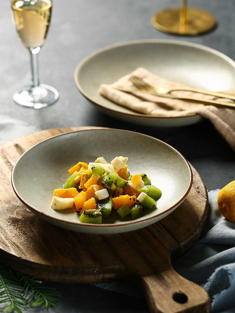 Household Simple Retro Ceramic Deep Plates - Image 7