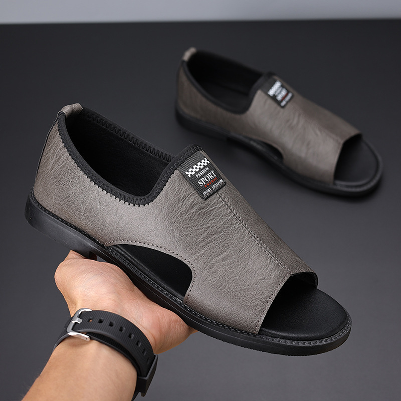 Soft Leather Non-slip Roman Casual Sandals - Image 7