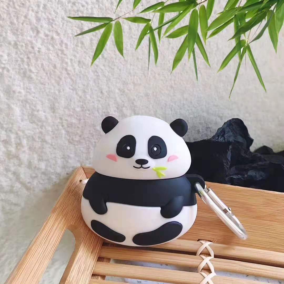 Silicone Cute 3D Panda Piggy Earphone Case - Image 5