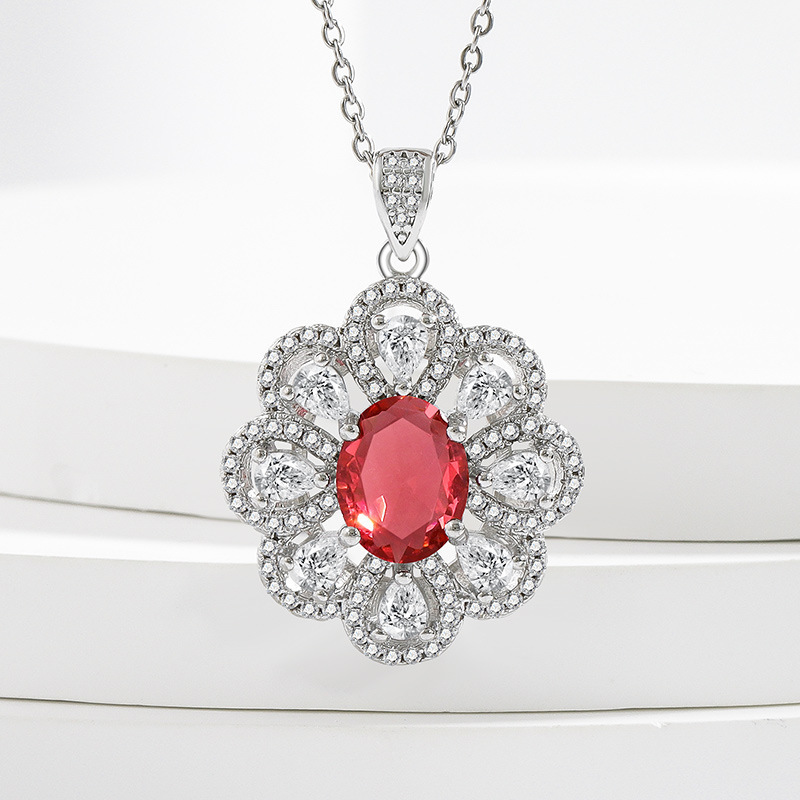 Crystal Shiny Bride Earrings Necklace Suit - Image 2