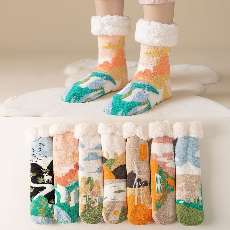 Winter Thicken Thermal Cashmere Socks for Women