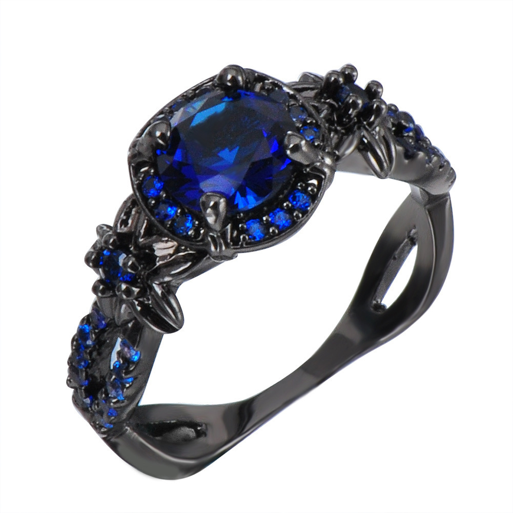 Black Gold Opal Diamond Men Ring - Image 9