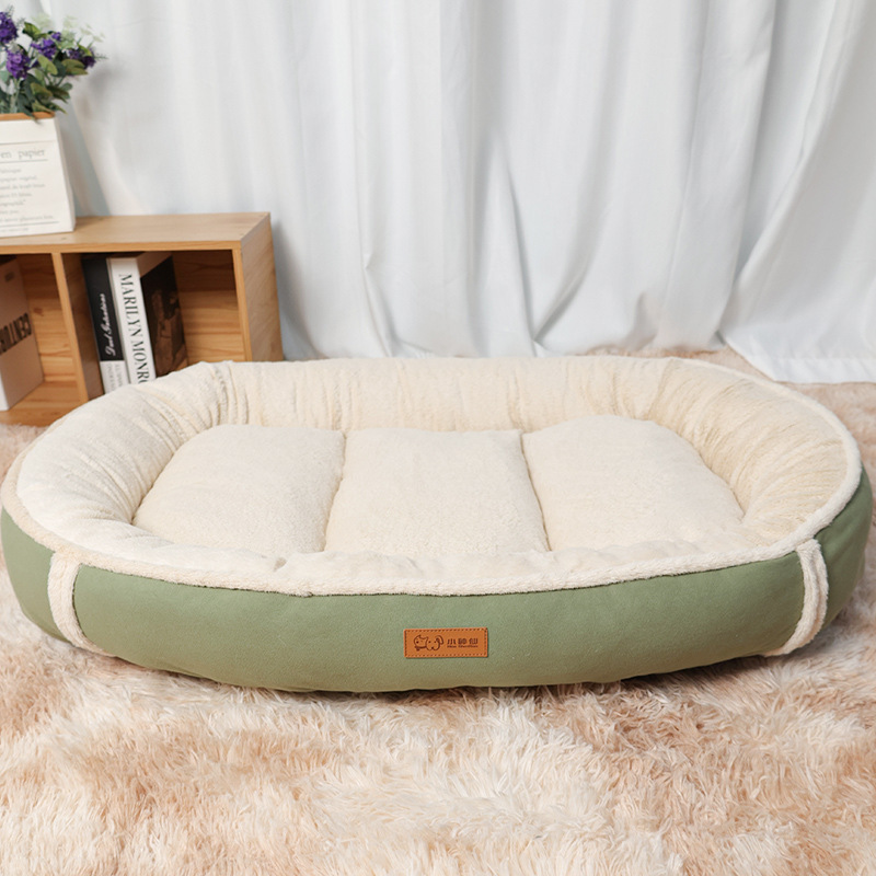 Non-Slip Linen Round Dog Mat Pet Nest - Image 3