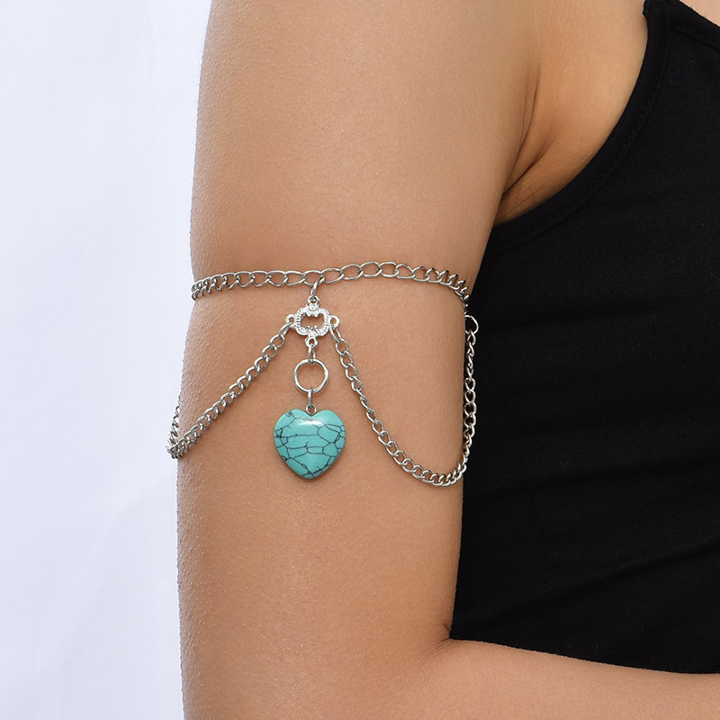 Ins Creative Turquoise Heart Shaped Bracelet