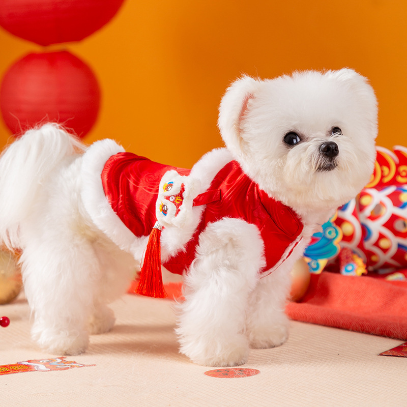 Lion Dance Themed Pet Cheongsam Vest - Image 10