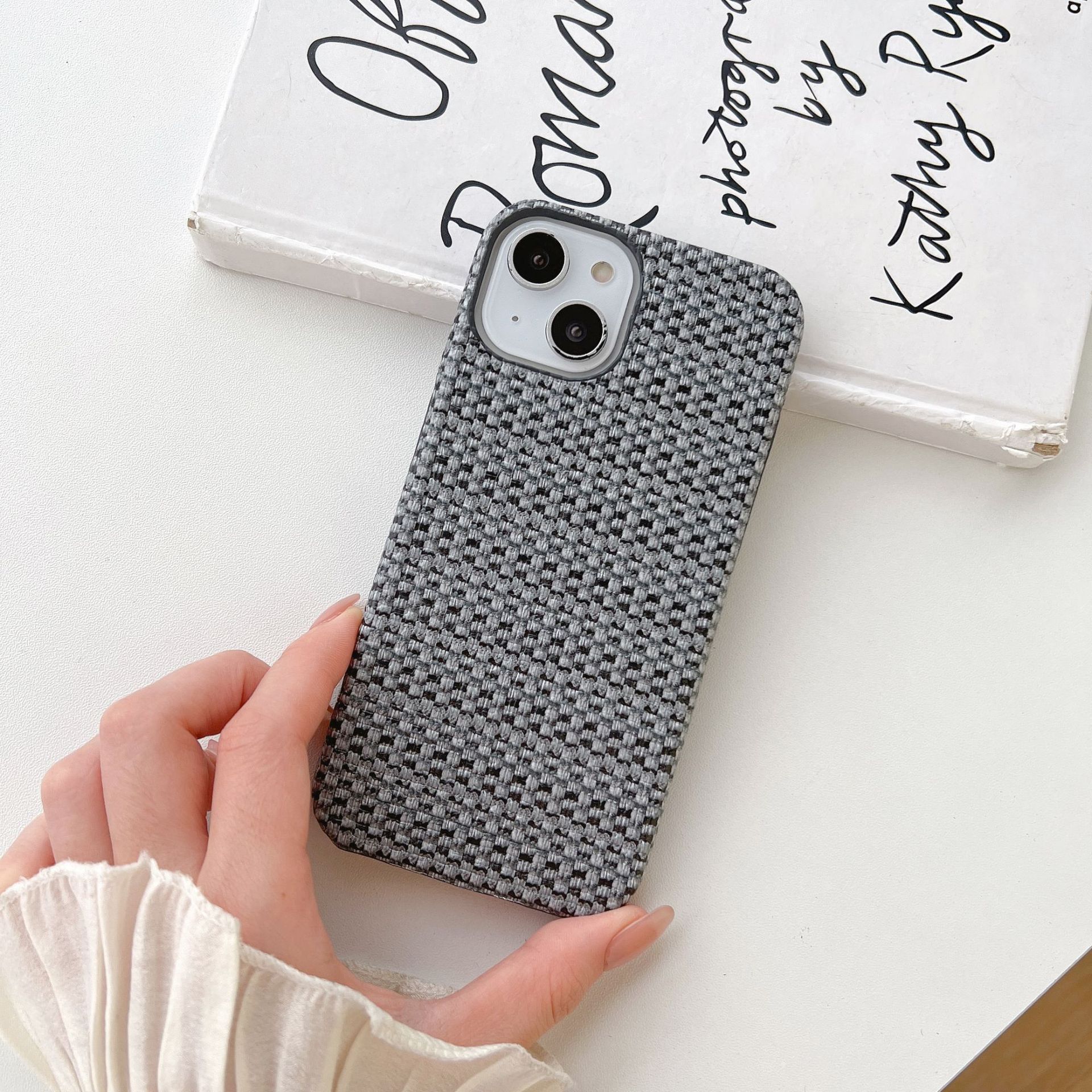 Woven Plaid Mobile Phone Protective Case - Image 3