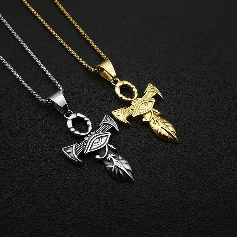 Stainless Steel Cross Pendant Necklace - Image 2
