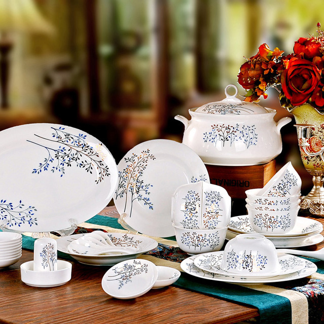 Luxury Bone China Ceramic Bowls And Saucers Set - Image 3