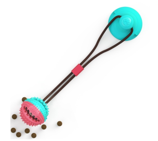 Silicon Interactive Dog Suction Cup Tug Ball - Image 3