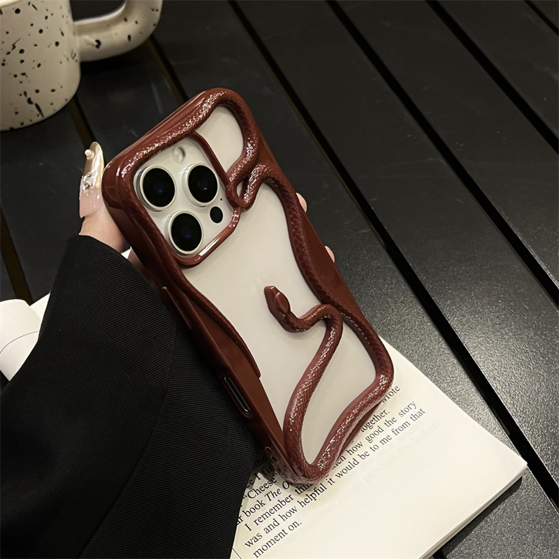 Electroplated Glossy Hollow Snake Phone Case - Image 10