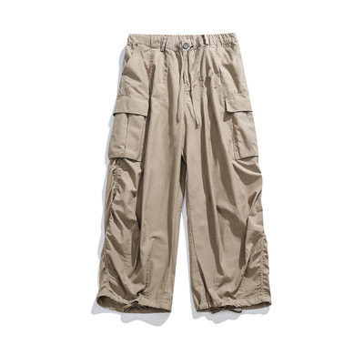 Wide-leg Japanese Retro Pocket Workwear Trousers - Image 4