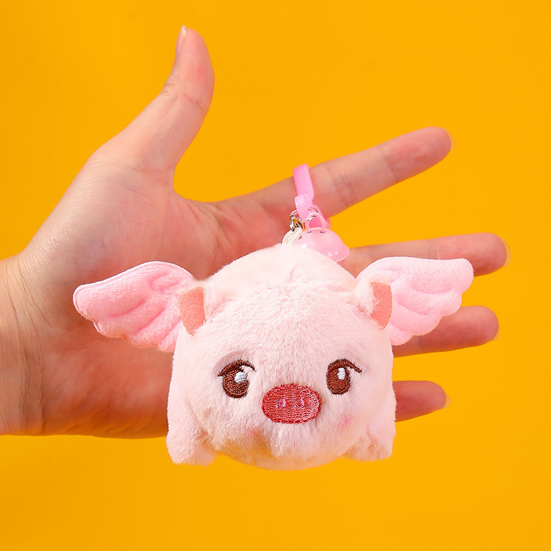 Pig Plush & Wagging Tail Cat Keychain - Image 7