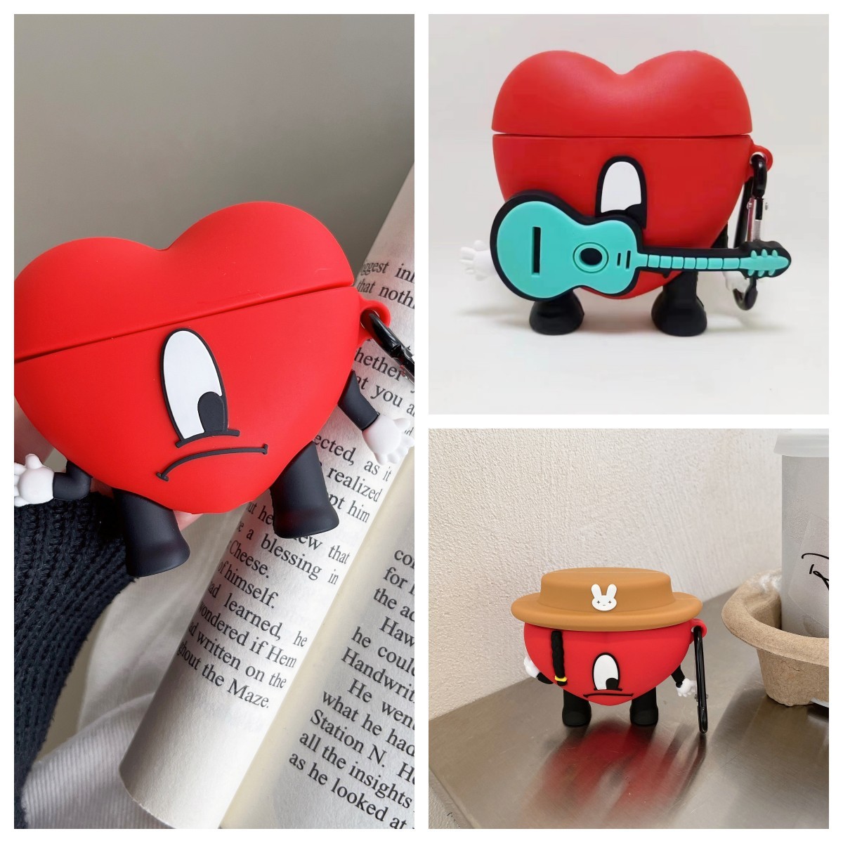 Silicone Love Heart Bluetooth Earphone Case