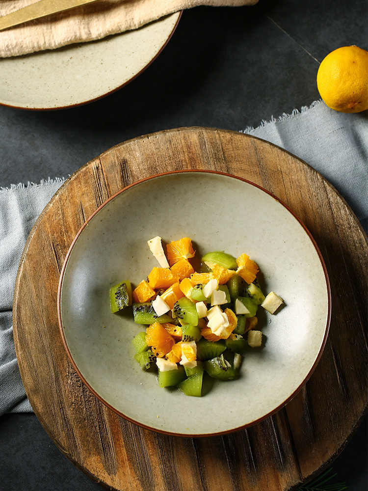 Household Simple Retro Ceramic Deep Plates - Image 4