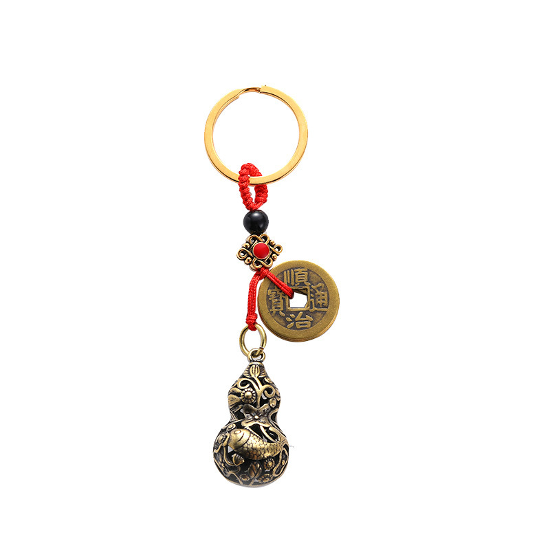 Creative Brass Fortune Cat Keychain - Image 4