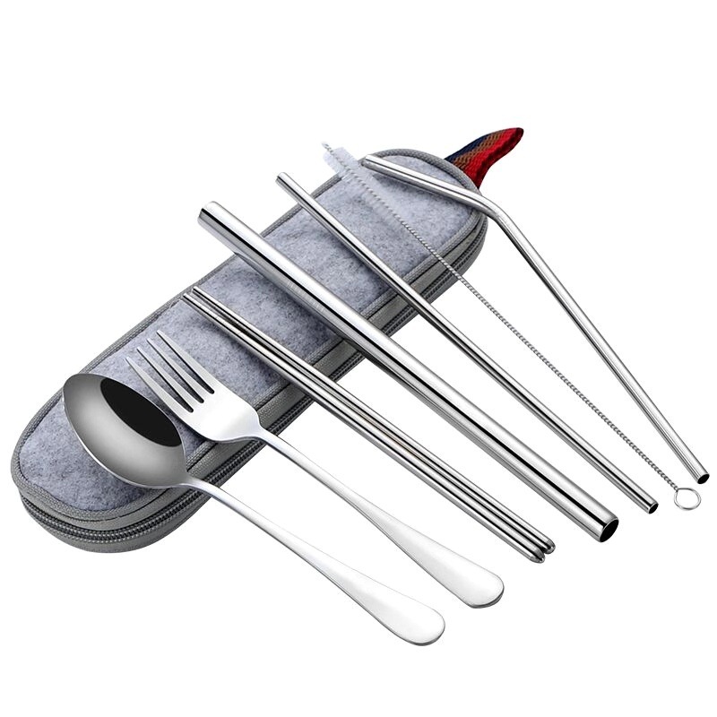 Portable 304 Stainless Steel Titanium-Coated Cutlery - Image 4