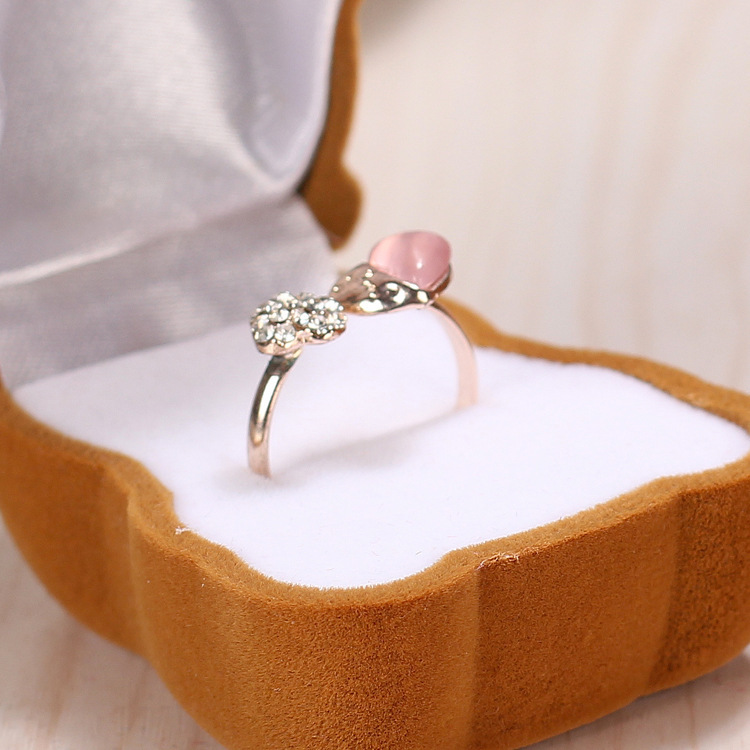 Flocking Box Bear Packaging Ring Box - Image 3