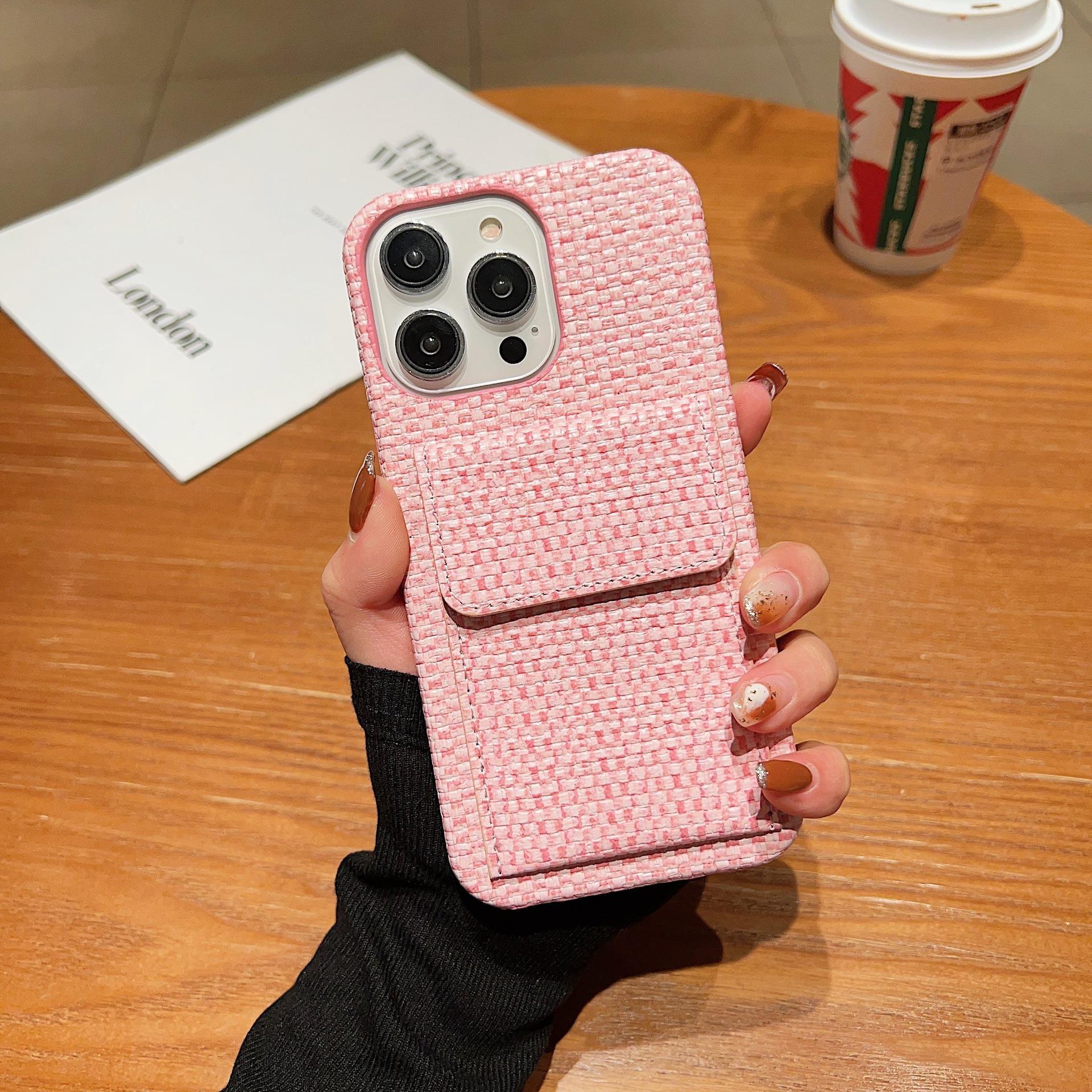 Woven Card Leather Phone Case - Image 3