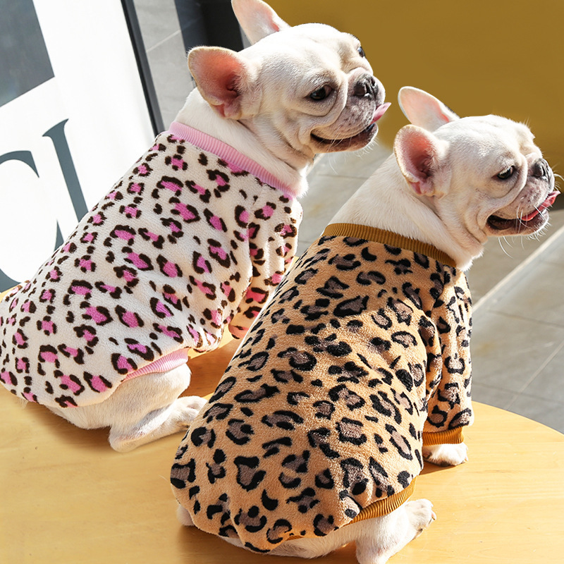 Pet Leopard Printed Warm Pajamas Jacket
