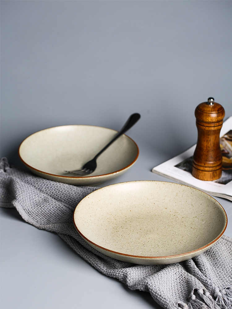 Household Simple Retro Ceramic Deep Plates - Image 3