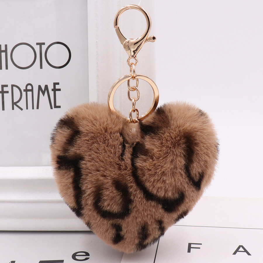 Fashion Women's Plush Heart Keychain - Image 3