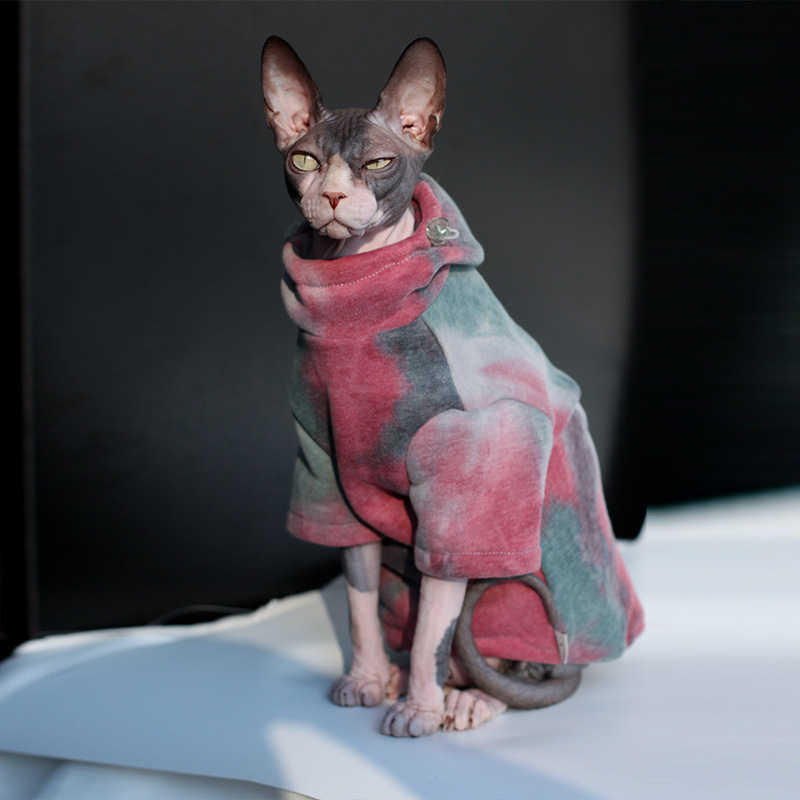 Plus Velvet Tie-dye Hooded Sweater