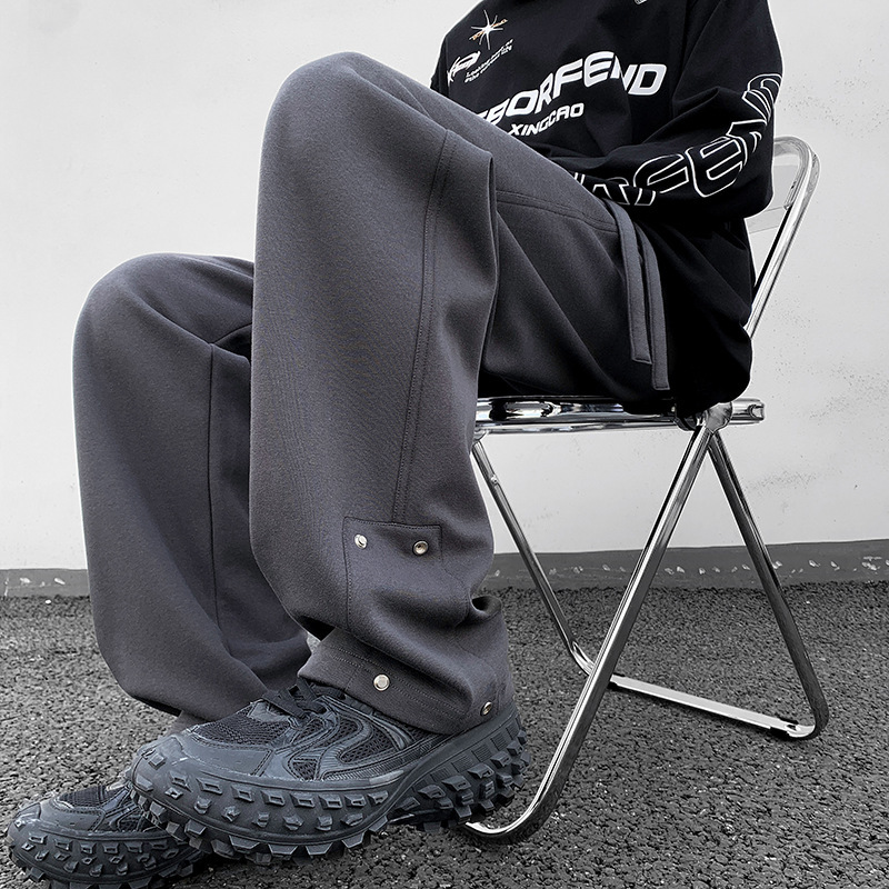 Casual Straight-Leg Functional Trousers for Men
