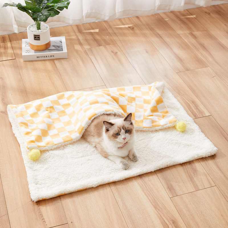 Cozy Soft Fleece Blanket Dog Cushion Bed Mat