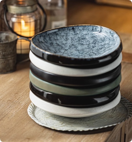 Irregular Style Ceramic Salad Bowls & Plates