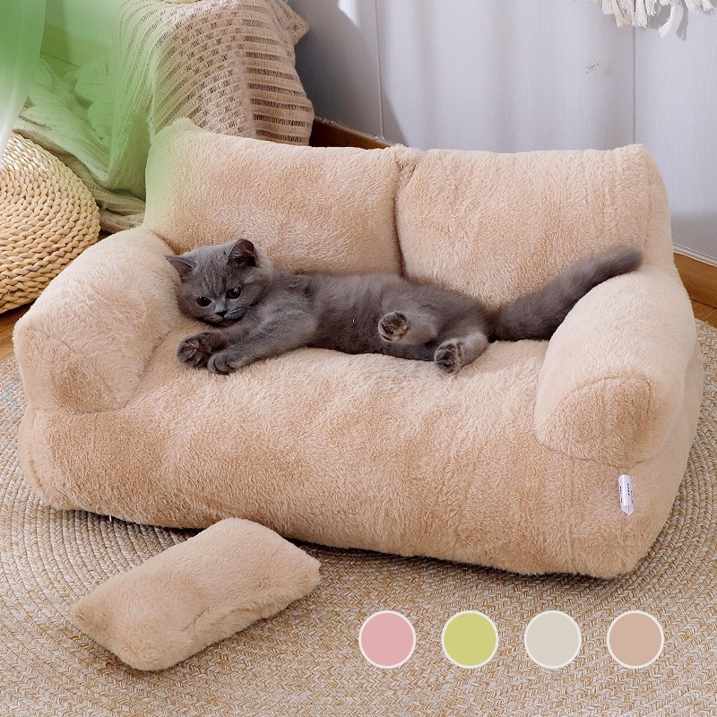 Winter Luxury Cat Sofa Comfortable Plush Bed