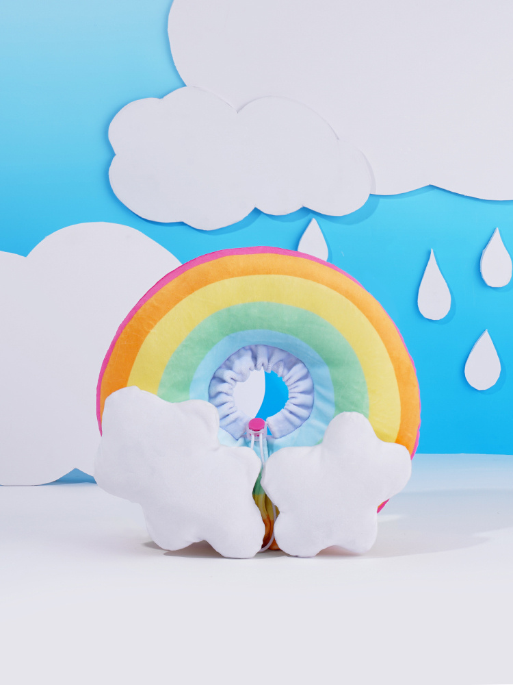 Pet Fashion Rainbow Anti-Lick Collar Cover