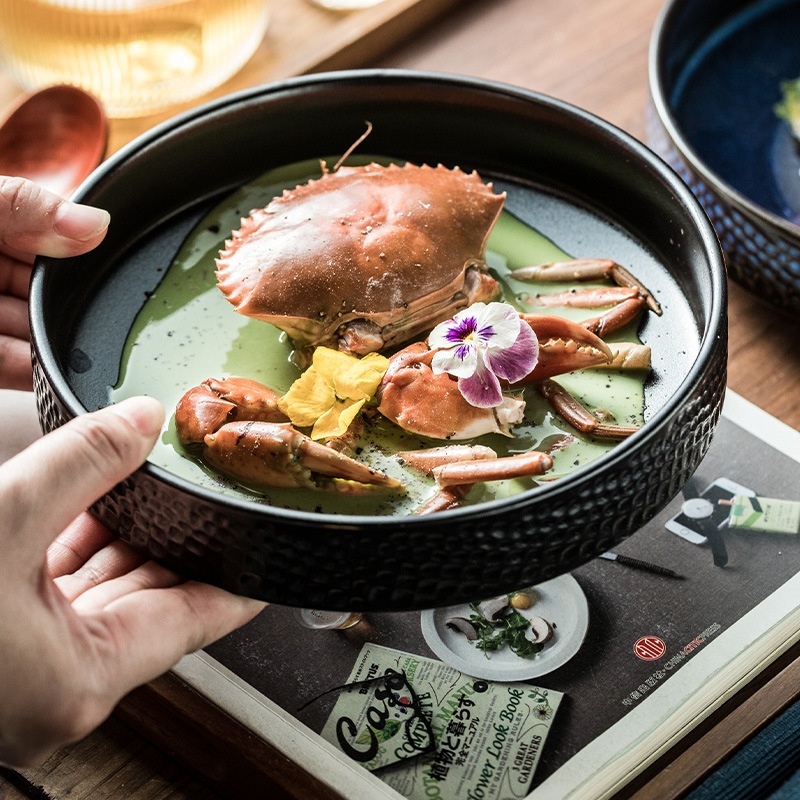 Japanese Ceramic Round Dinner Plate - Image 5