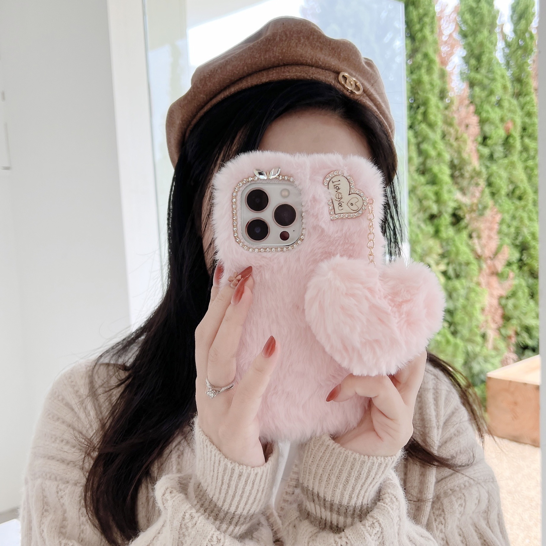 Winter Plush Mobile Phone Case - Image 4