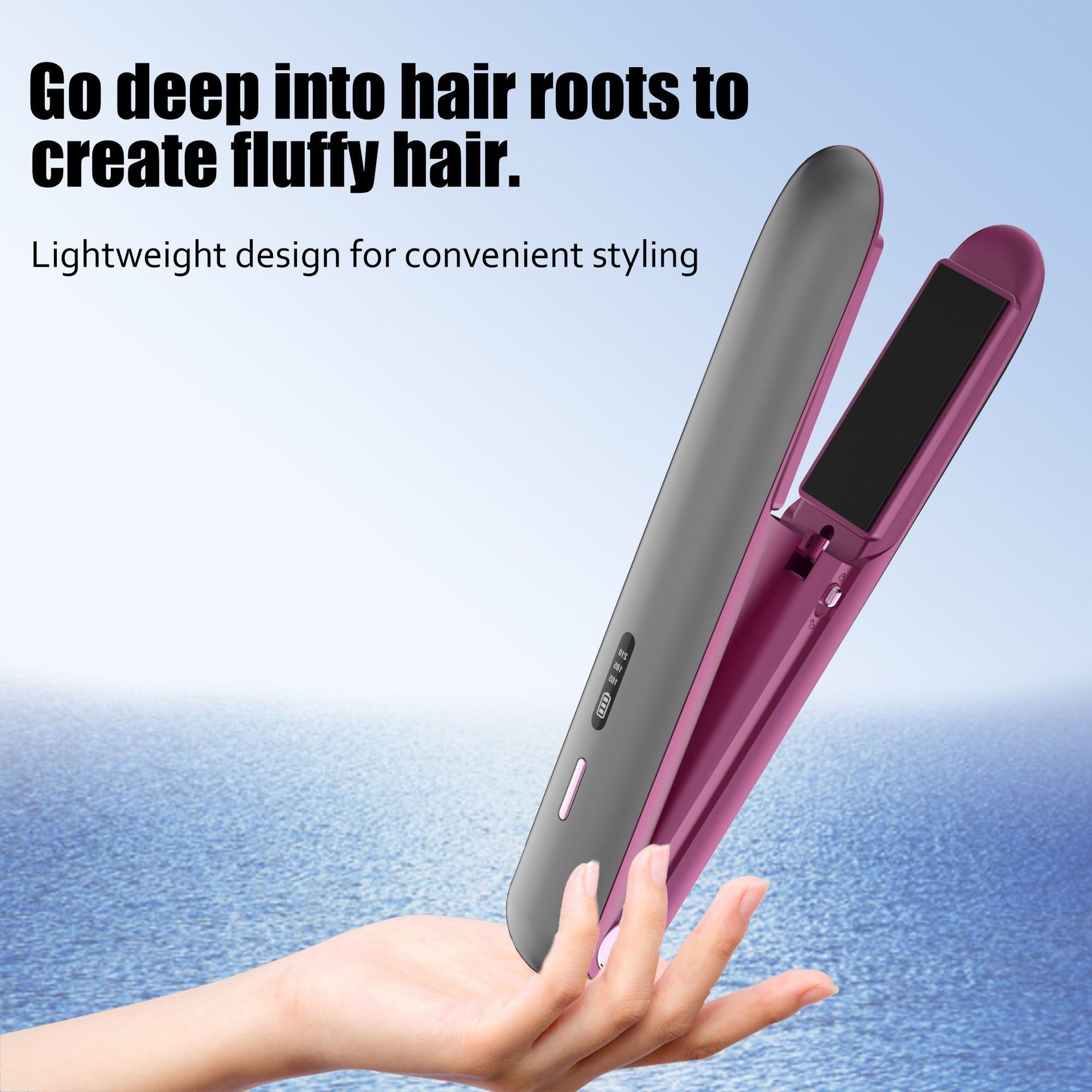 Wireless Charging Plywood Bangs Straightener For Curling - Image 5