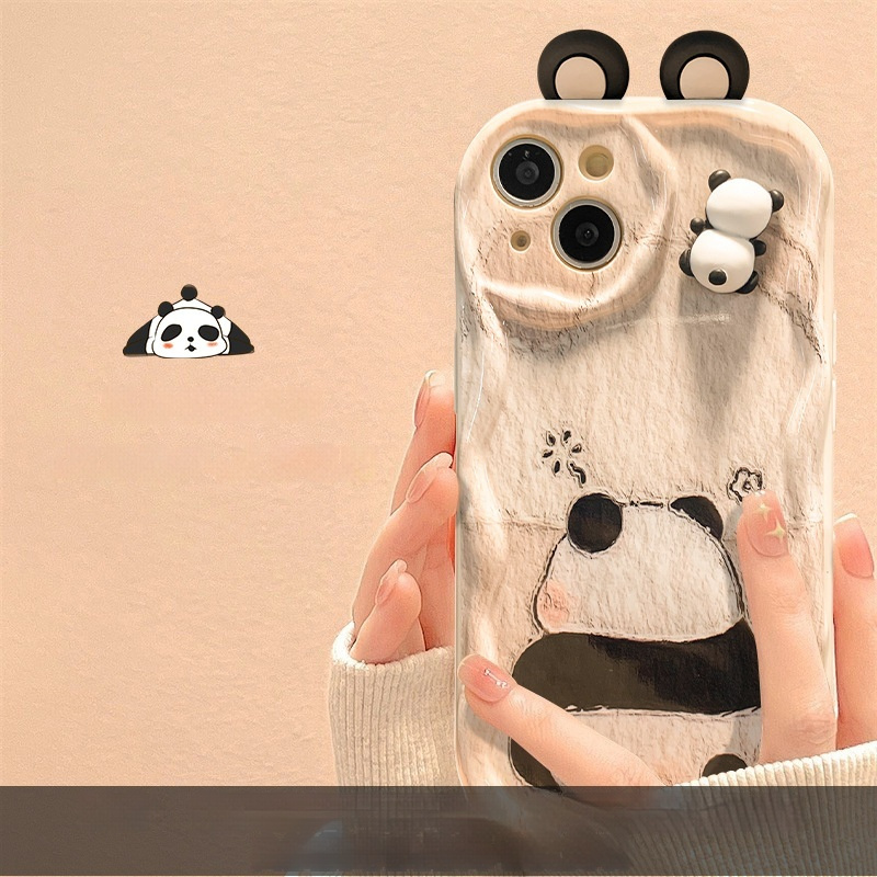 3D Cartoon Panda Doll Phone Case - Image 3