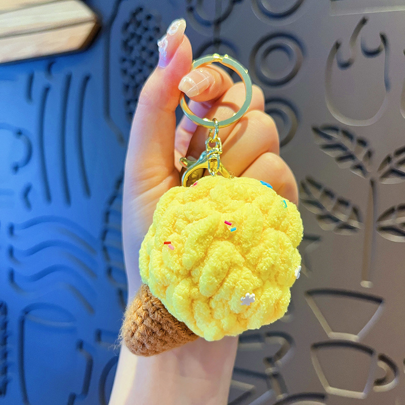 Original Plush Colorful Ice Cream Keychain - Image 5