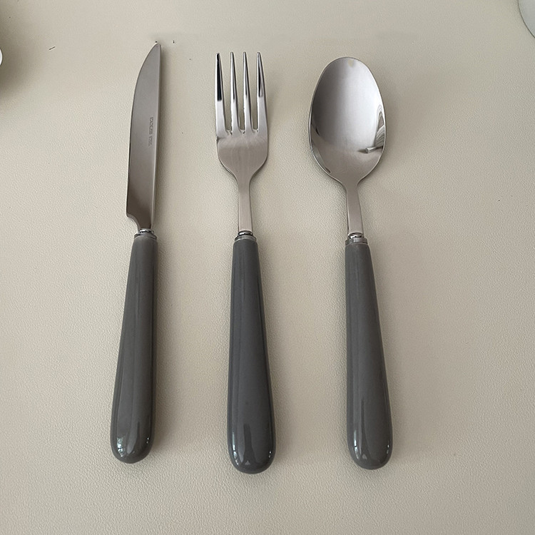 Stainless Steel 3 Pcs Thickened Ceramic Cutlery - Image 4