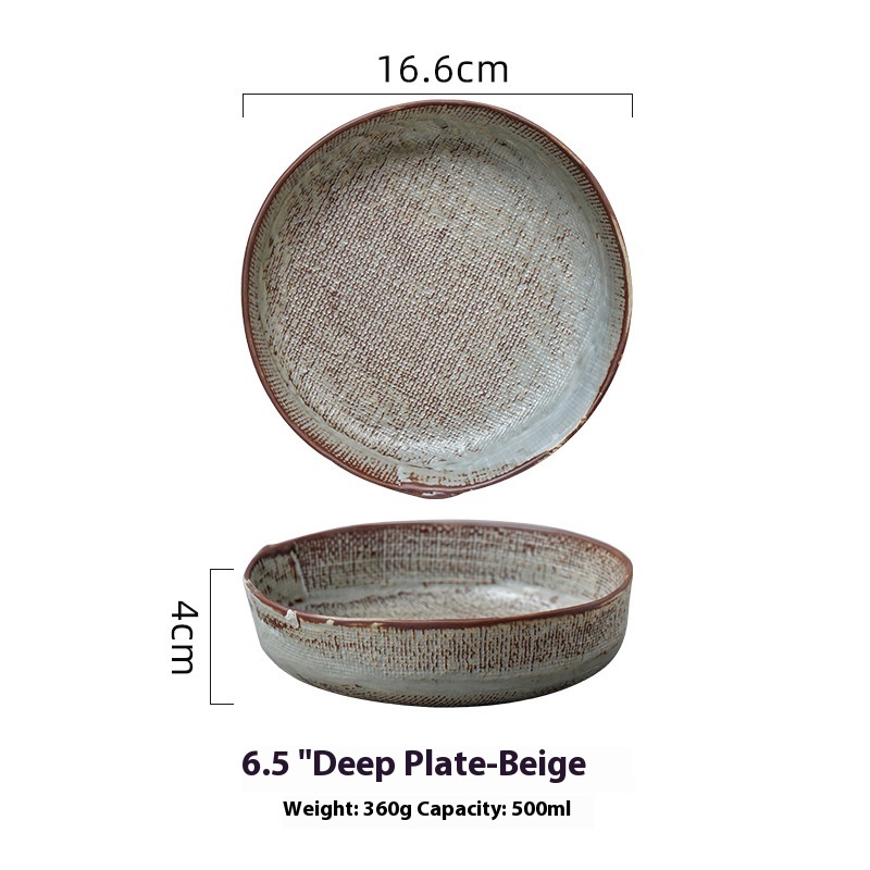 Creative Retro Ceramic Deep Plates - Image 4