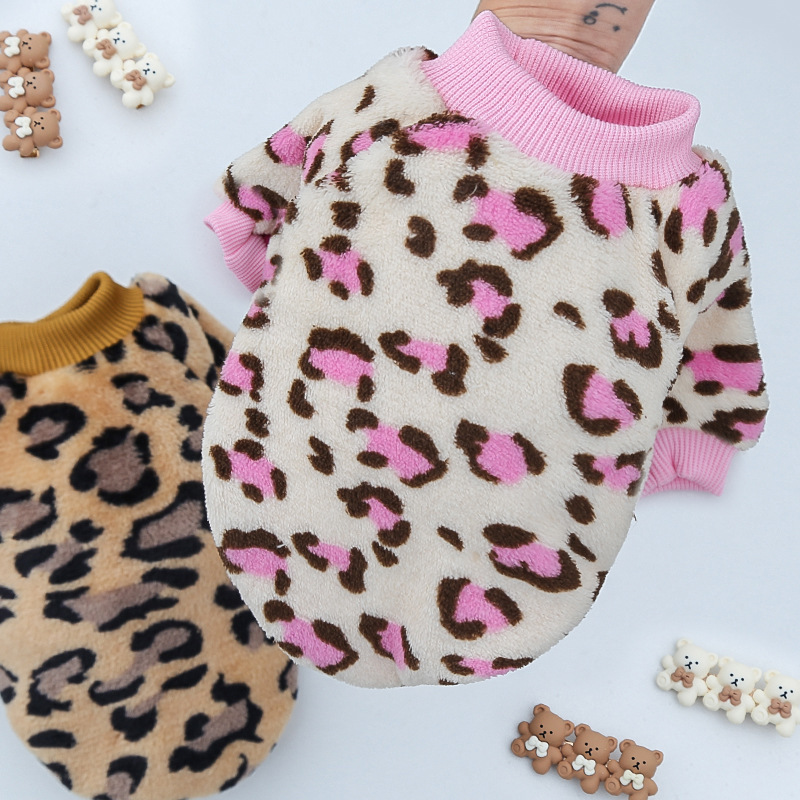 Pet Leopard Printed Warm Pajamas Jacket - Image 4