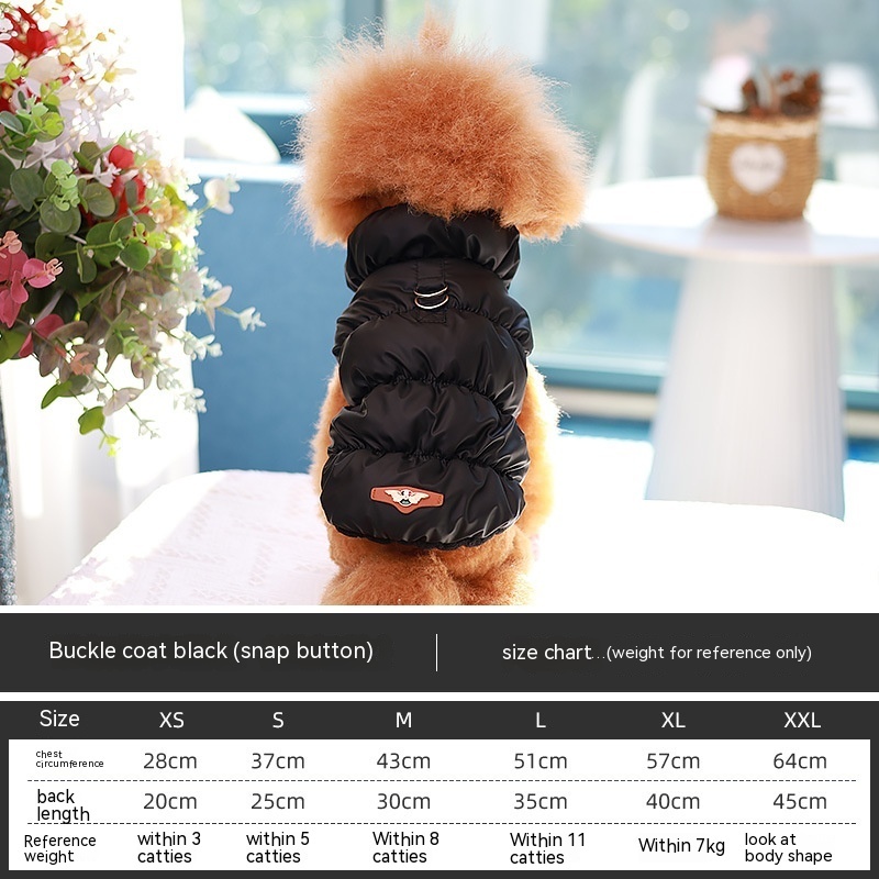 Dog Warm Cotton Vest With Buckle - Image 9
