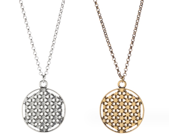 Geometric Alloy Pendant Necklace - Image 2