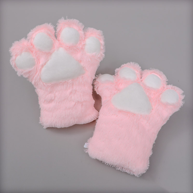 Cute Adorable Plush Cosplay Cat Paw Gloves - Image 5