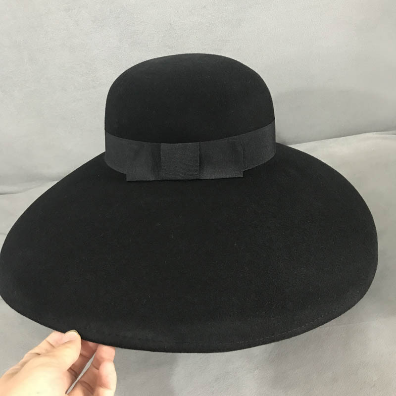 Autumn Woolenny Big Brim Bowler Hat