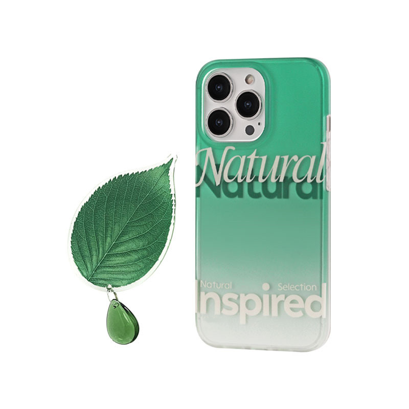 Gradient Green Leaf Phone Case Bracket - Image 5