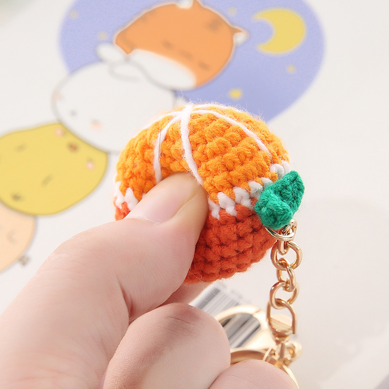 Creative Fruit Wool Ball Keychain - Image 2