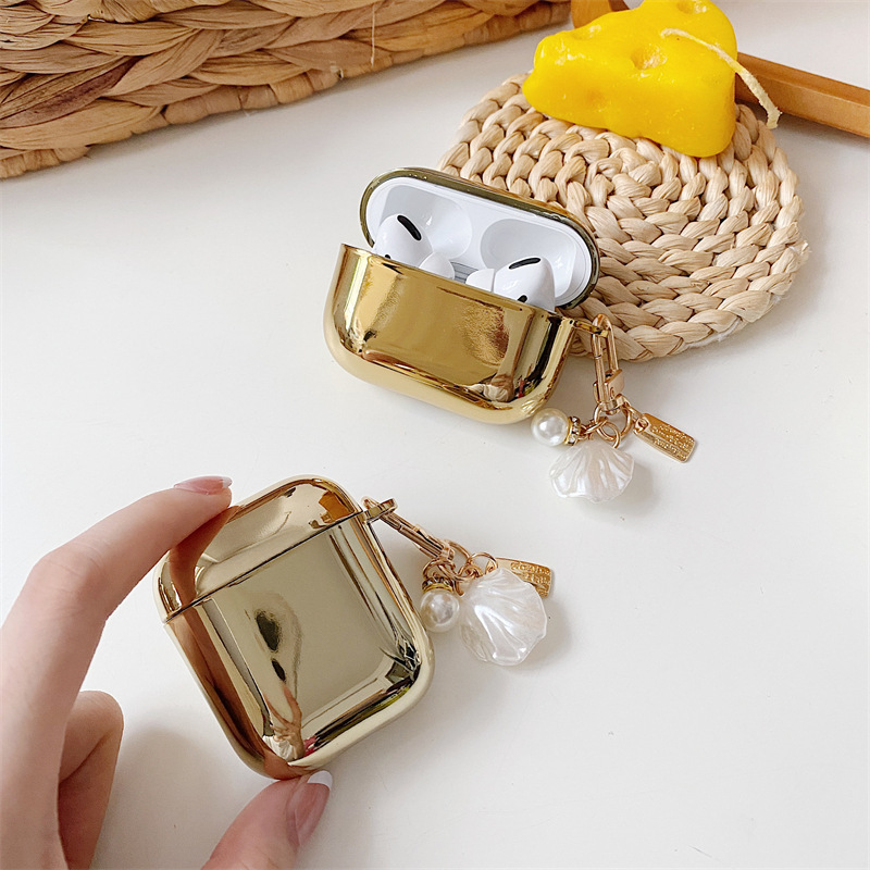 Gold Plating Pendant Earphone Protective Case