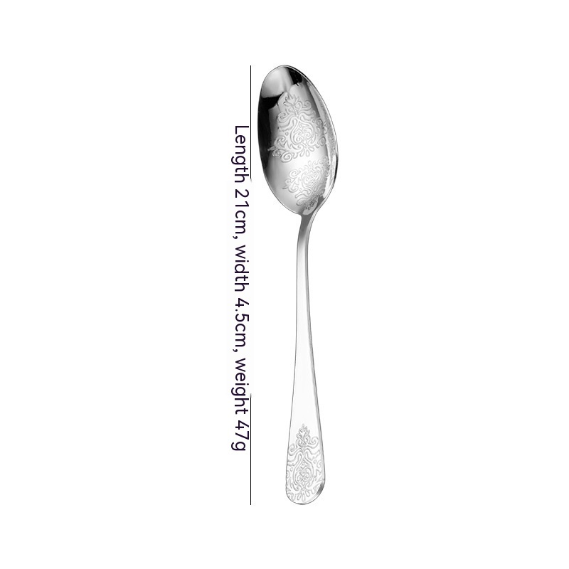 Gold-Plated Stainless Steel Fork Vintage Cutlery Suit - Image 2