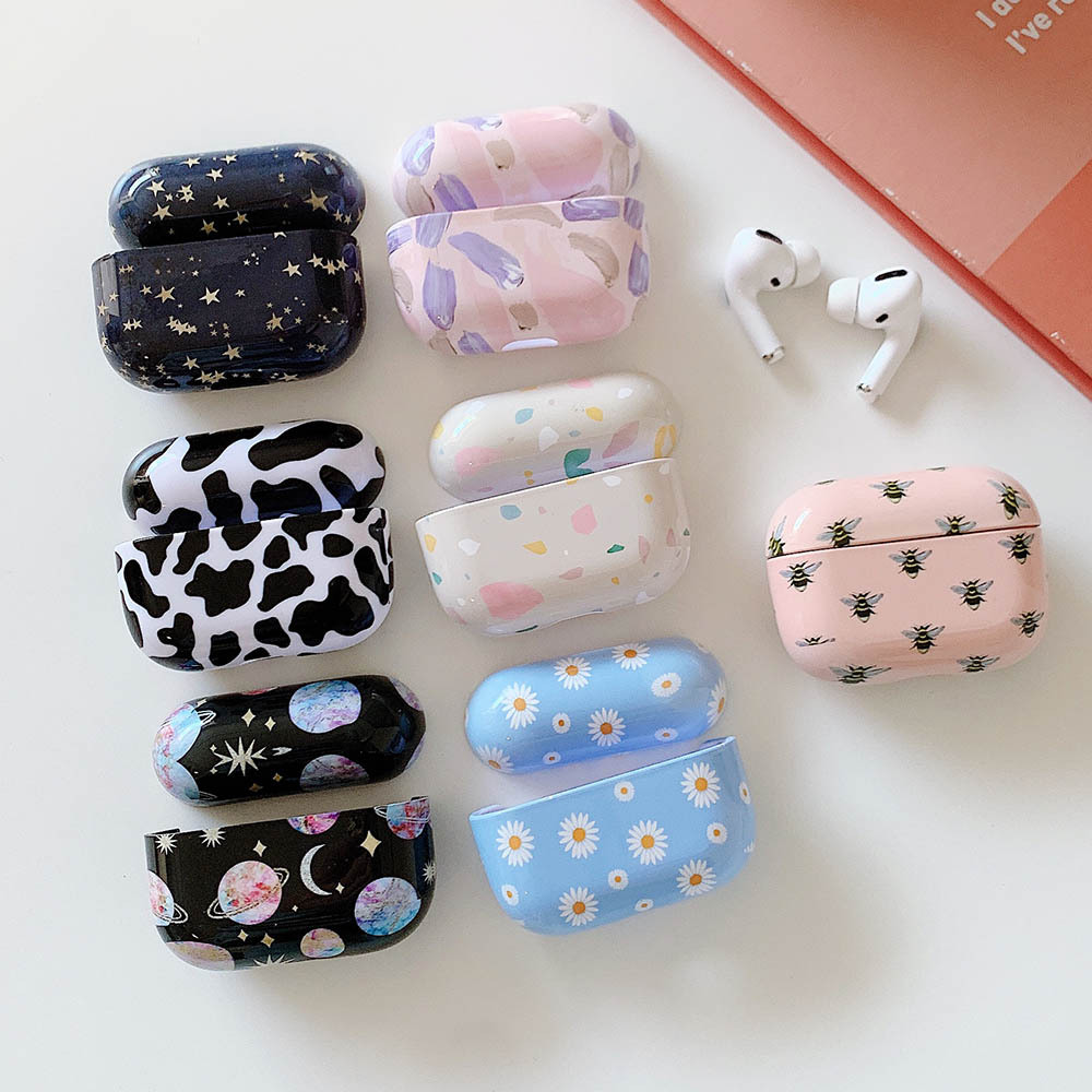 Marble Apple Wireless Earphone Protective Case