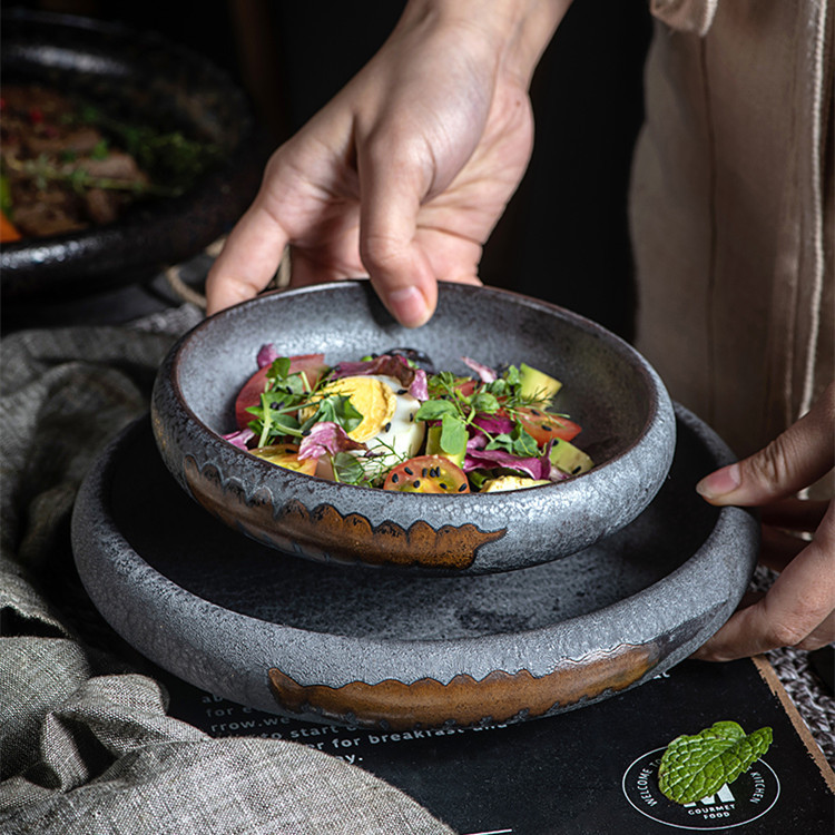Creative Household Kiln-Formed Ceramic Plates