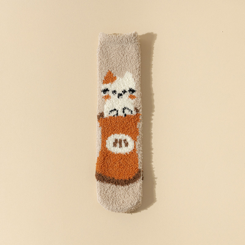 Women Fashion Personality Coral Fleece Socks - Image 2